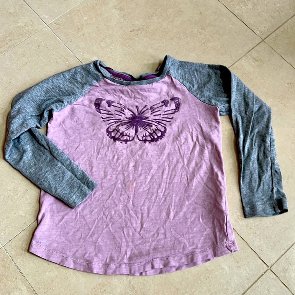Hanna Andersson raglan baseball long sleeve tee